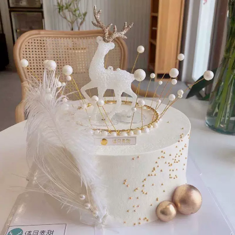 Cake Topper Cake Decorations - 'glitter' deer - Rampant Coffee Company