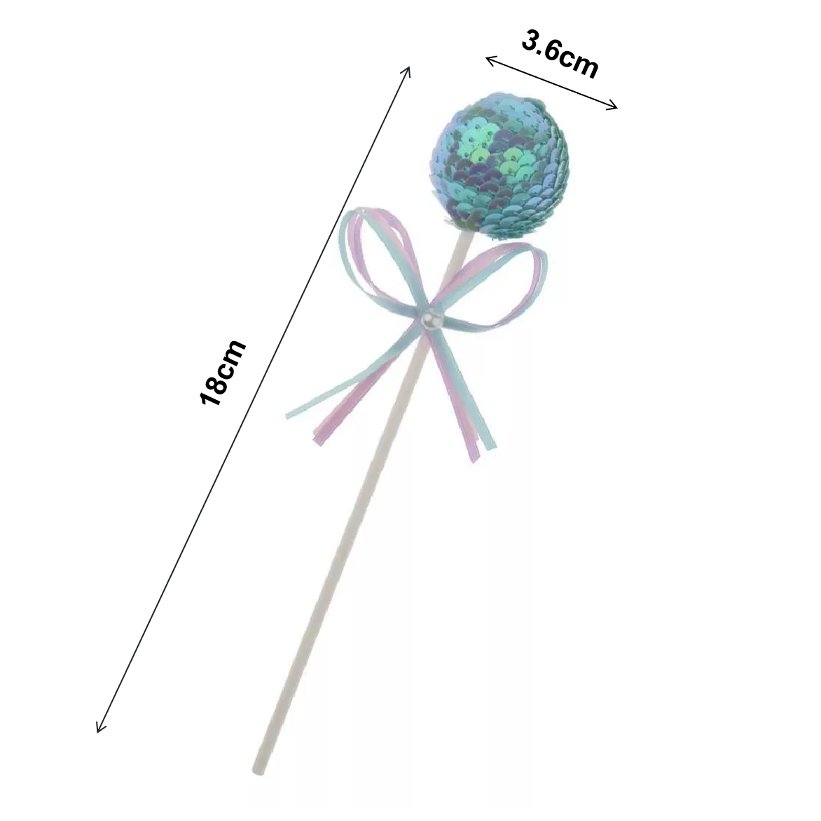 Cake Topper Cupcake Decorations- Sequin Ball - blue - Rampant Coffee Company