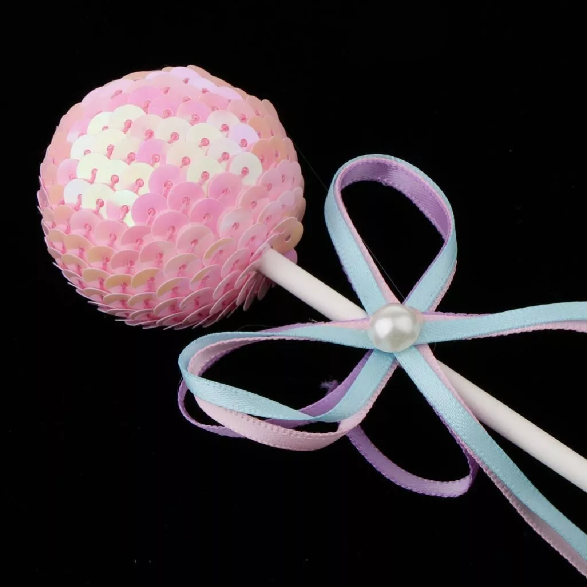 Cake Topper Cupcake Decorations- Sequin Ball - pink - Rampant Coffee Company