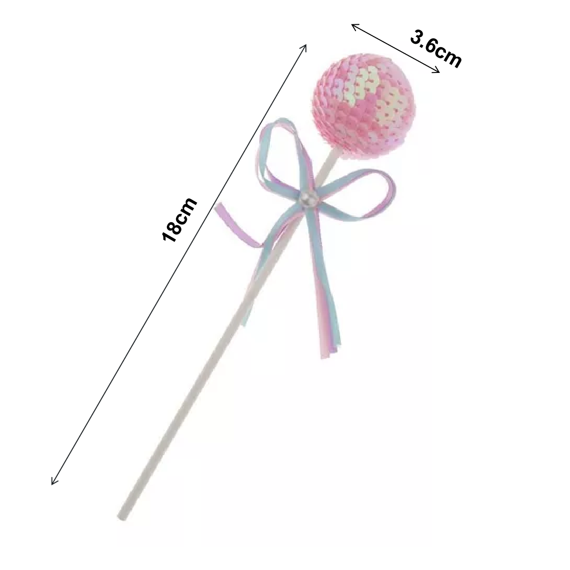 Cake Topper Cupcake Decorations- Sequin Ball - pink - Rampant Coffee Company