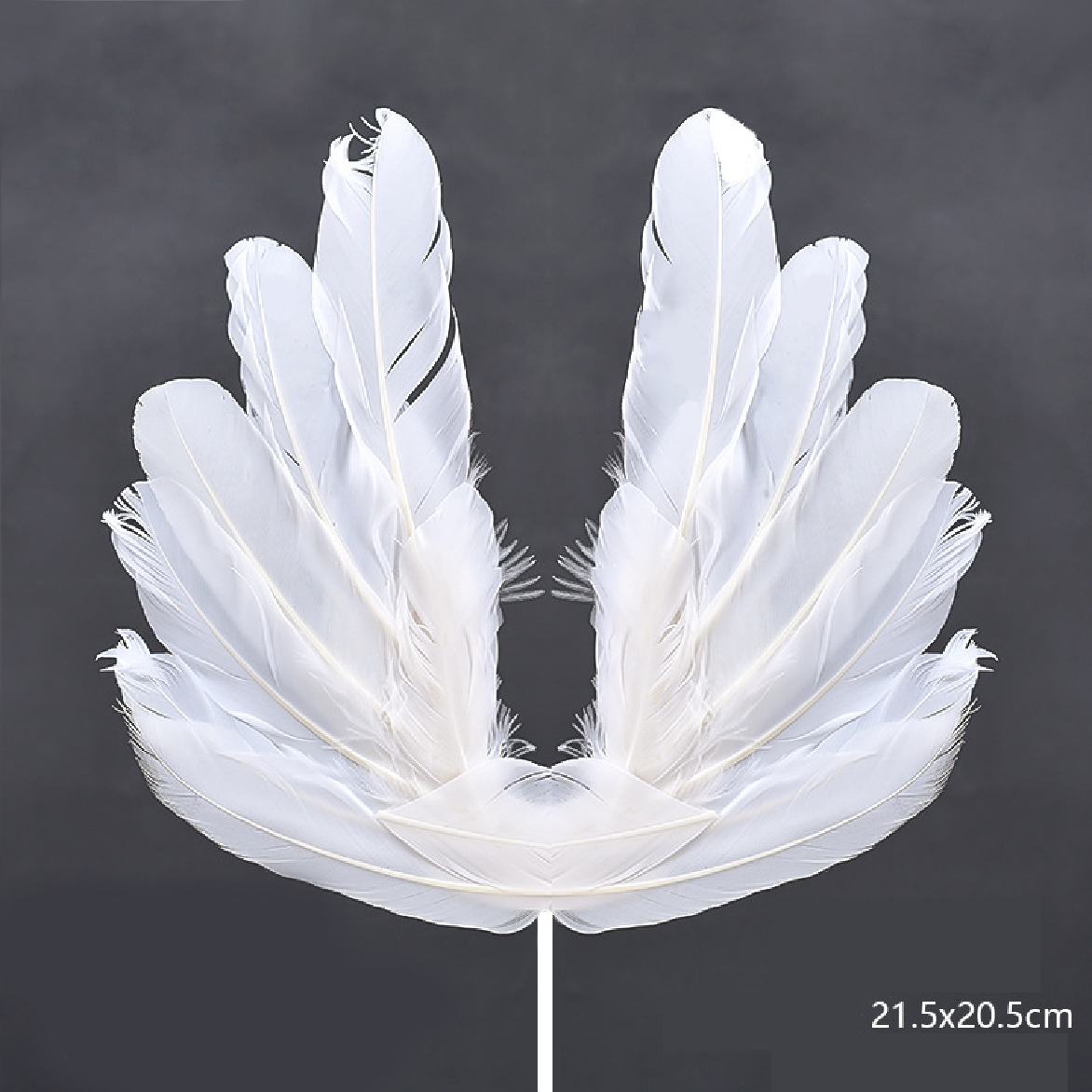 Cake Topper Cupcake Decorations  - Feather 'Angel Wings' - White - Rampant Coffee Company
