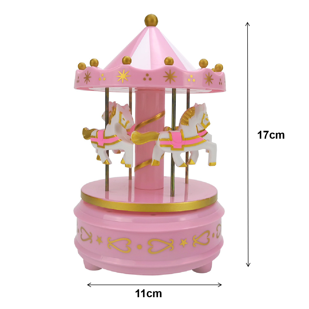 Cake Topper Decorations  - 'Musical Carousel' - Pink - Rampant Coffee Company