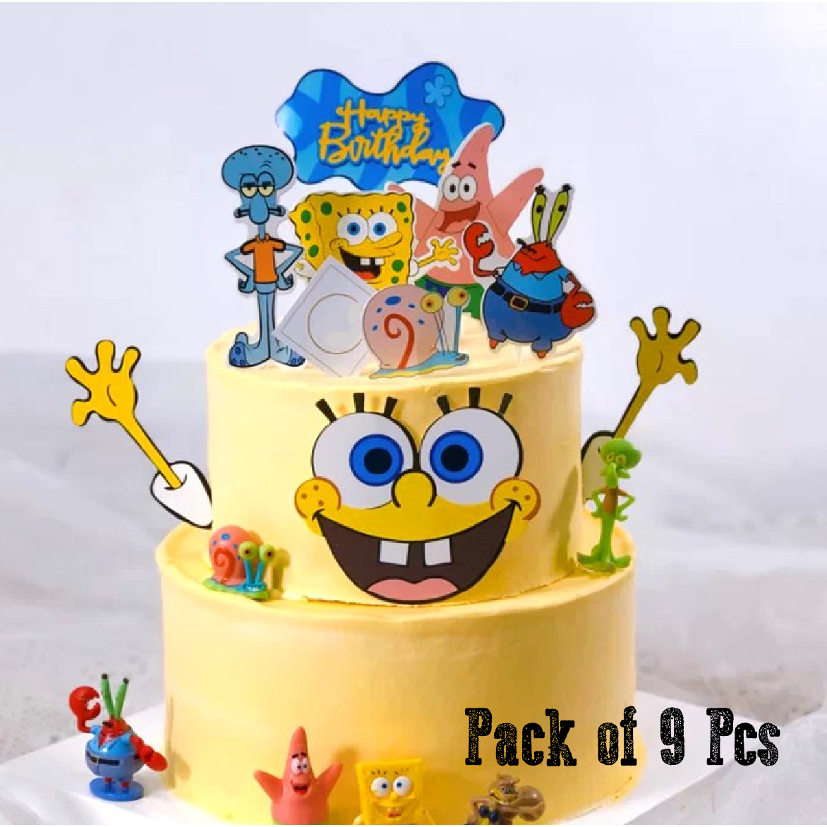 Cake Topper Cupcake Decorations-'Sponge Bob' Cupcake Toppers - Rampant Coffee Company