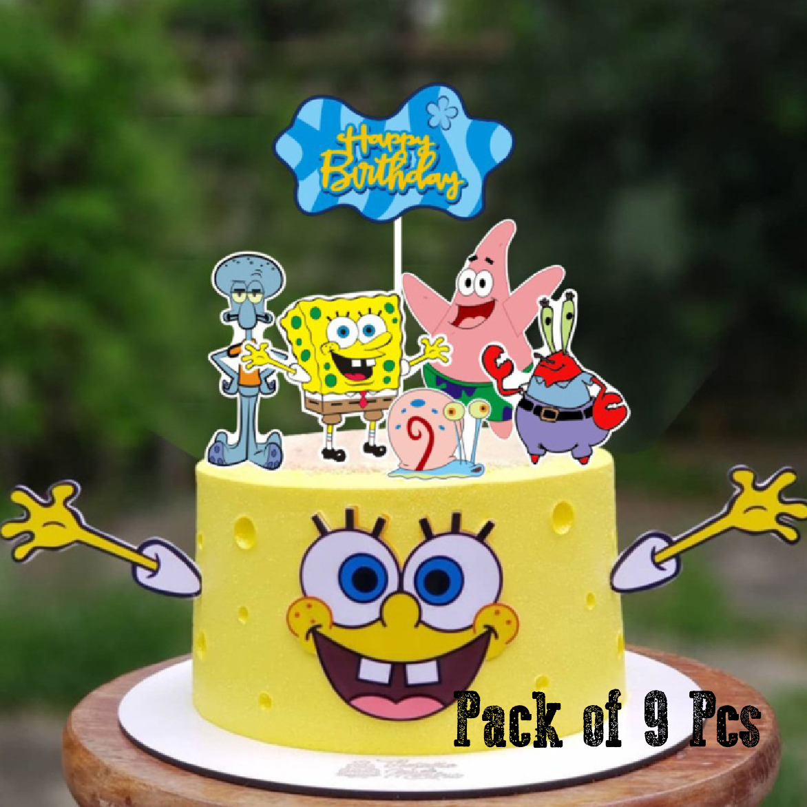 Cake Topper Cupcake Decorations-'Sponge Bob' Cupcake Toppers - Rampant Coffee Company
