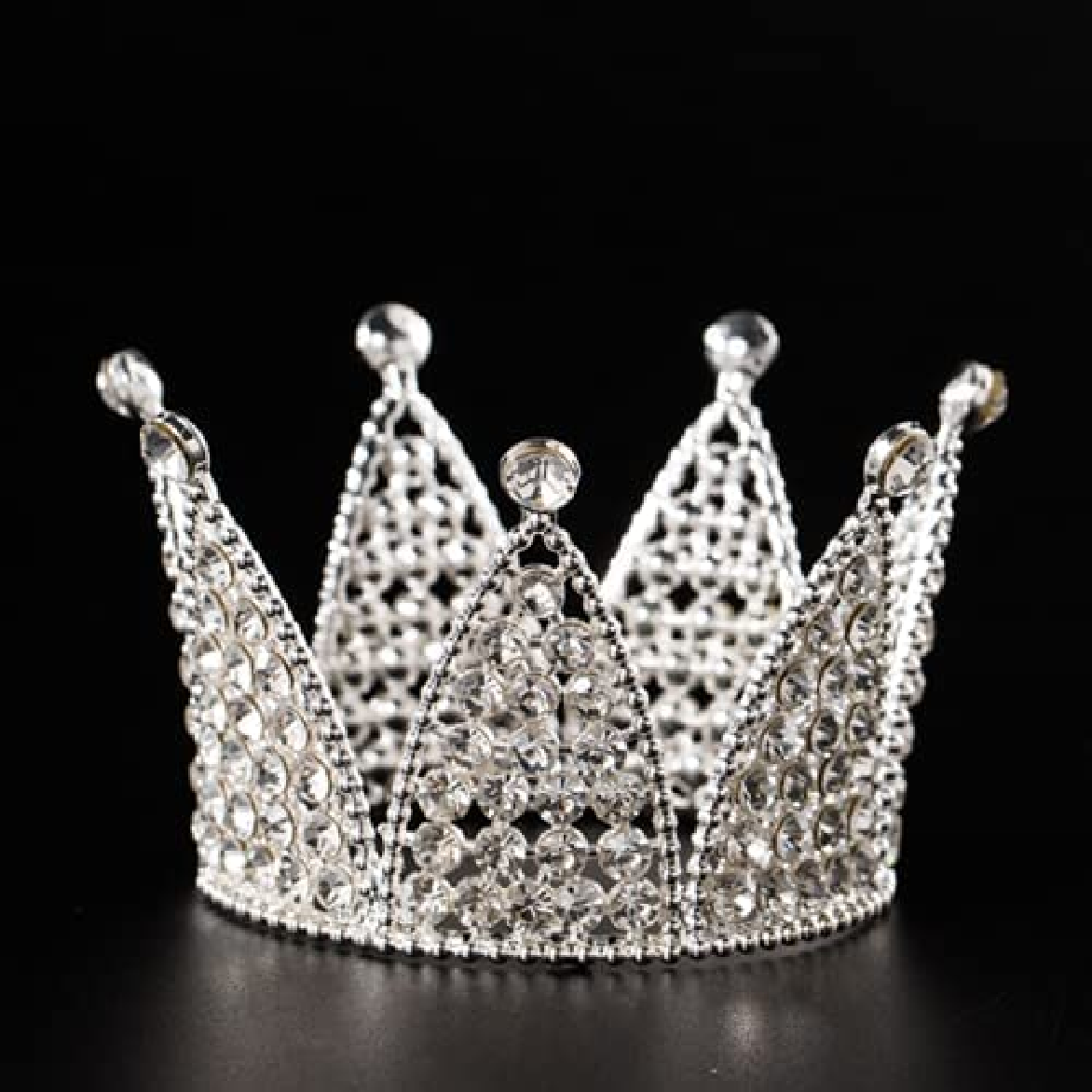 Cake Topper Cake Decorations- Tiara 'Vintage Classic' Crown - silver - Rampant Coffee Company