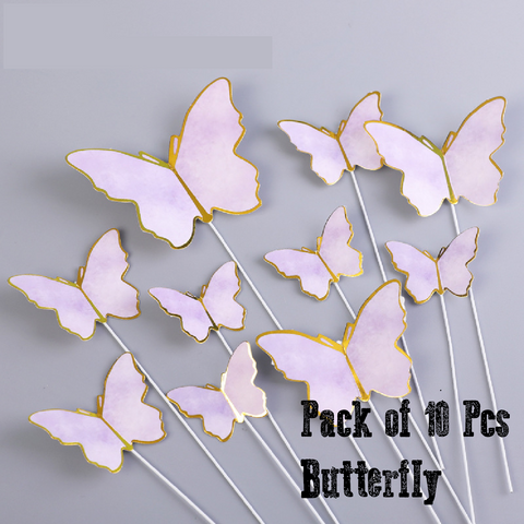 Cake Decoration, Cupcake Topper -3D Butterflies, purple - pack of 10 - Rampant Coffee Company