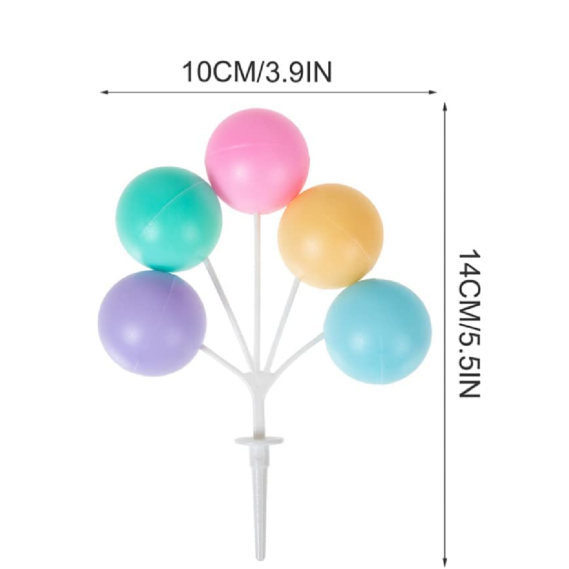Cake Topper, Cupcake Decoration - Colourful Balloons