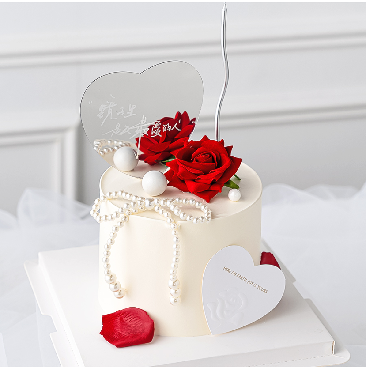 Cake Topper - Pearl Bow