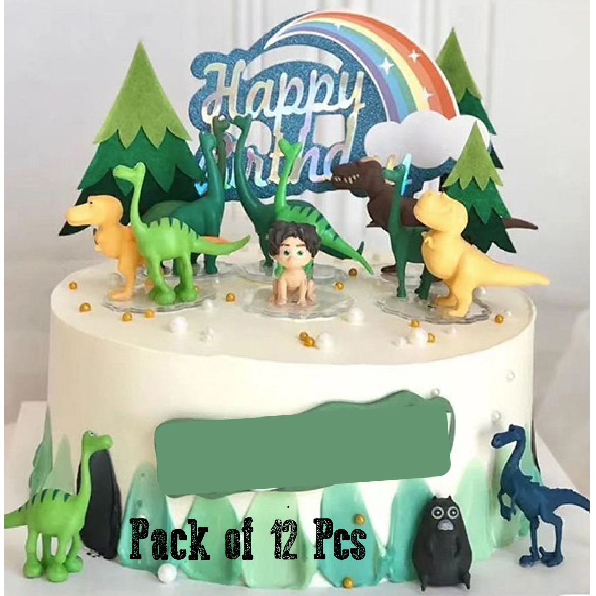 Cake Decoration, Cake Topper - Dinosaurs - Set of 12pcs