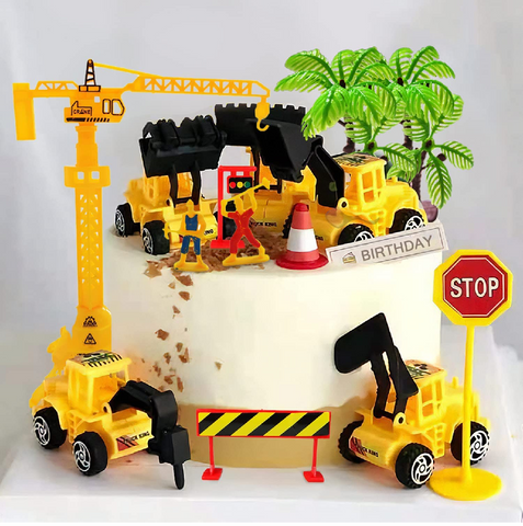 Cake Decoration, Cupcake Topper- Construction  'Crane' - Rampant Coffee Company