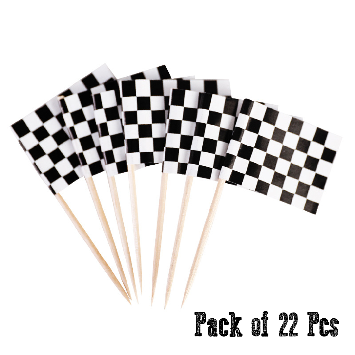 Cake Decoration  Cupcake Topper  - Race Checkered Flags, set of 22Pcs - Rampant Coffee Company