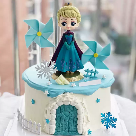 Cake Decoration,  Cupcake Topper - Princess - Blue - Rampant Coffee Company