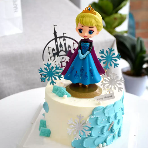 Cake Decoration,  Cupcake Topper - Princess - Blue - Rampant Coffee Company