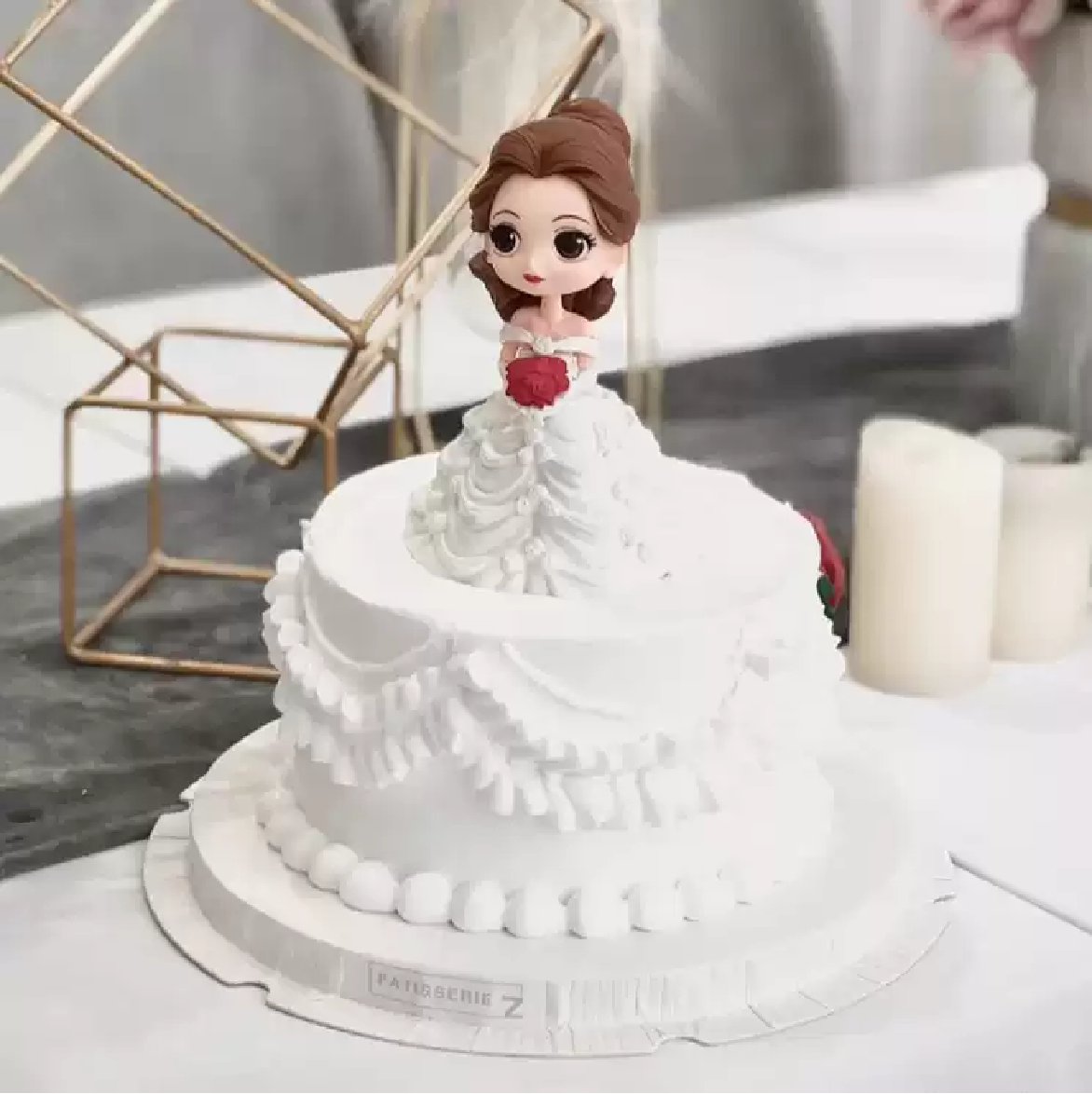 Cake Decoration, Cupcake Topper - Princess- white - Rampant Coffee Company