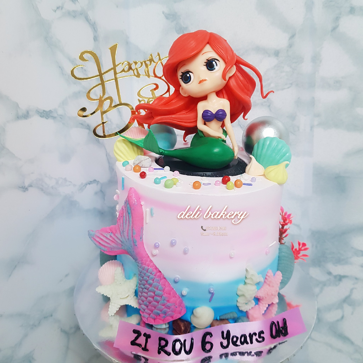 Cake Decoration, Cupcake Topper - Little Mermaid - Rampant Coffee Company