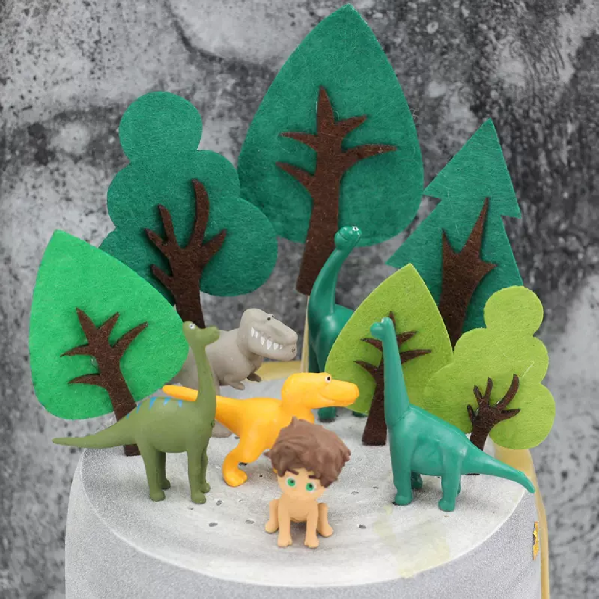Cake Decoration, Cupcake Topper  - Woodland "trees 'felt' - 3pcs Set A - Rampant Coffee Company