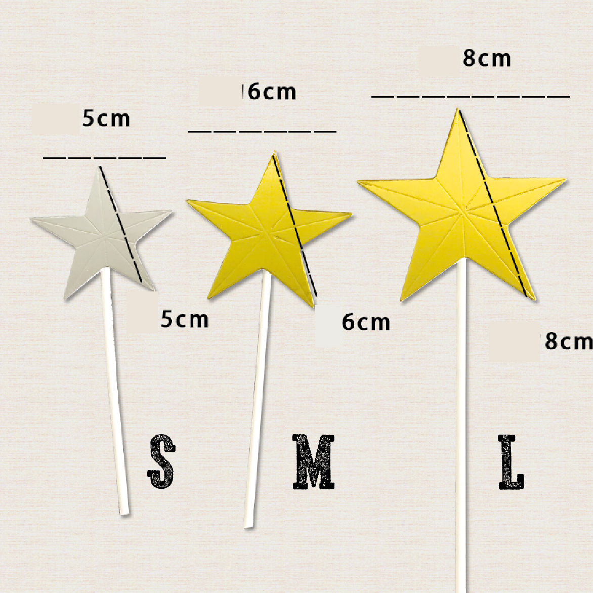 Cake Cup Cake Topper Decorations - Silver stars  (Small) - Rampant Coffee Company