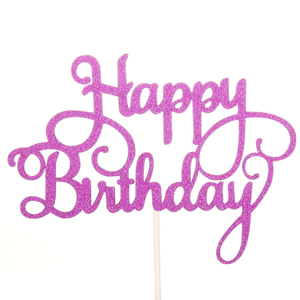 Happy Birthday Cake Topper - Cake Decoration - Pink - Rampant Coffee Company