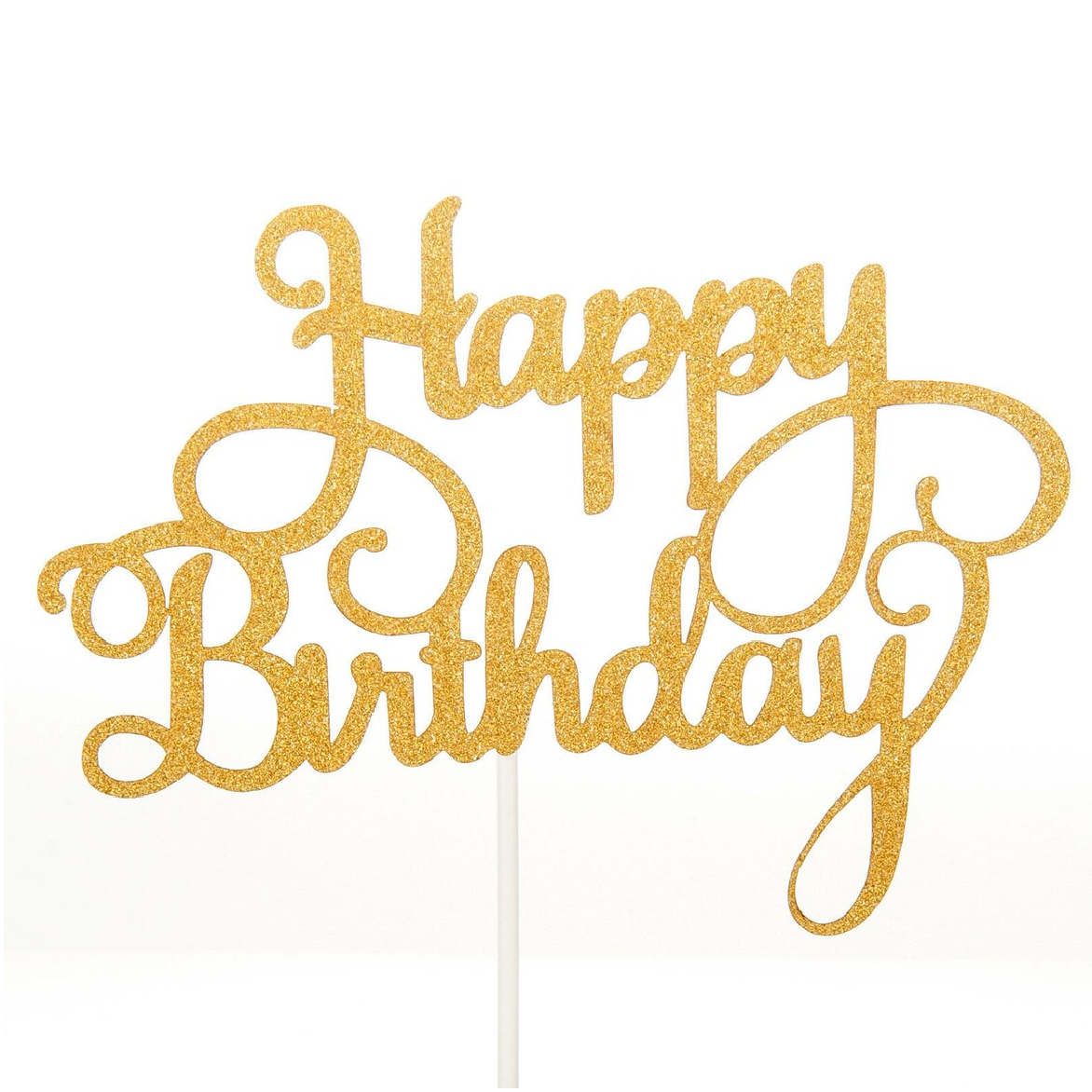 Happy Birthday Cake Topper - Cake Decoration - Gold - Rampant Coffee Company