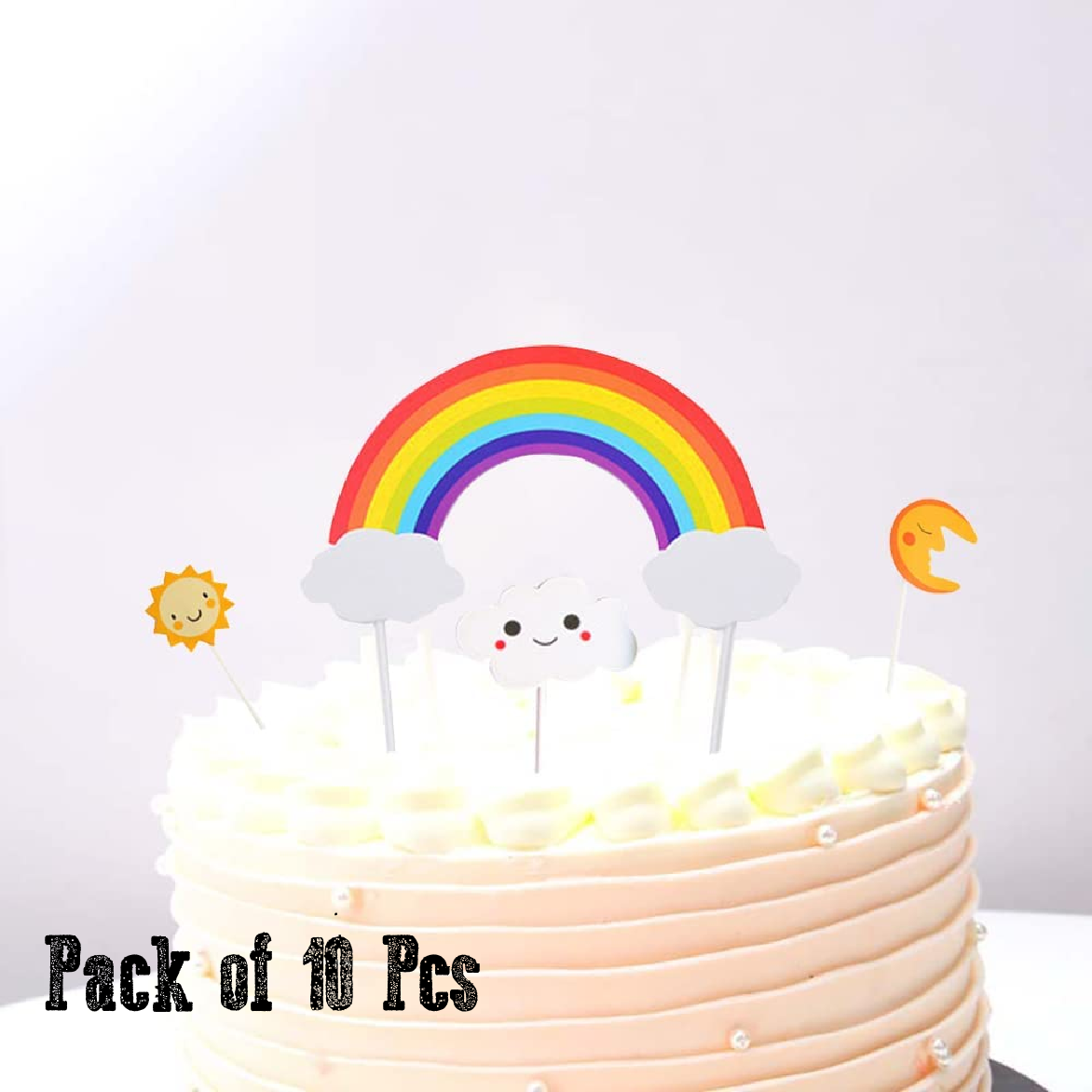 Cake Topper Decorations  - Rainbow/ cloud - Rampant Coffee Company