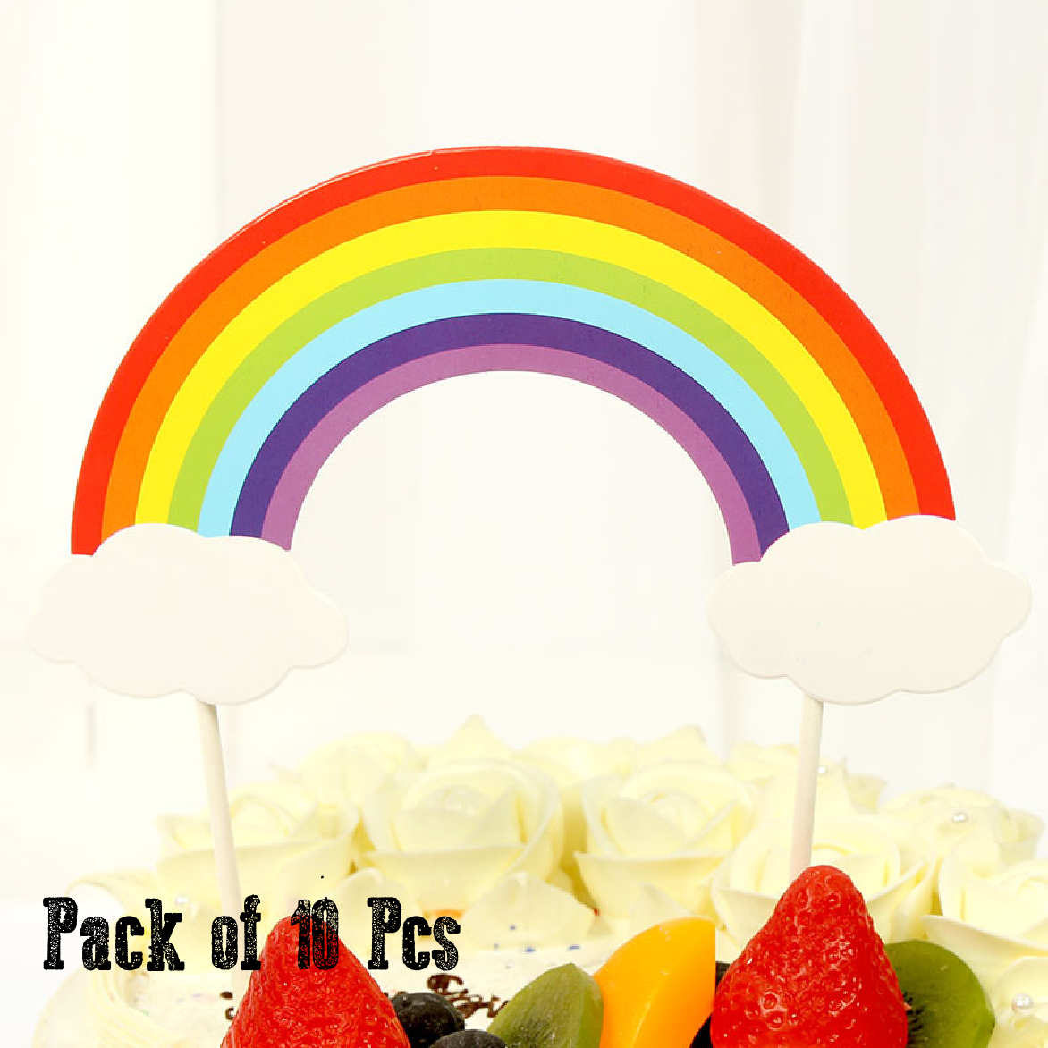 Cake Topper Decorations  - Rainbow/ cloud - Rampant Coffee Company